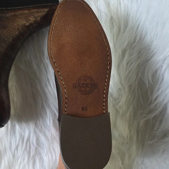 Crocodile Pattern Men's Leather Boots - Picture 5 of 16